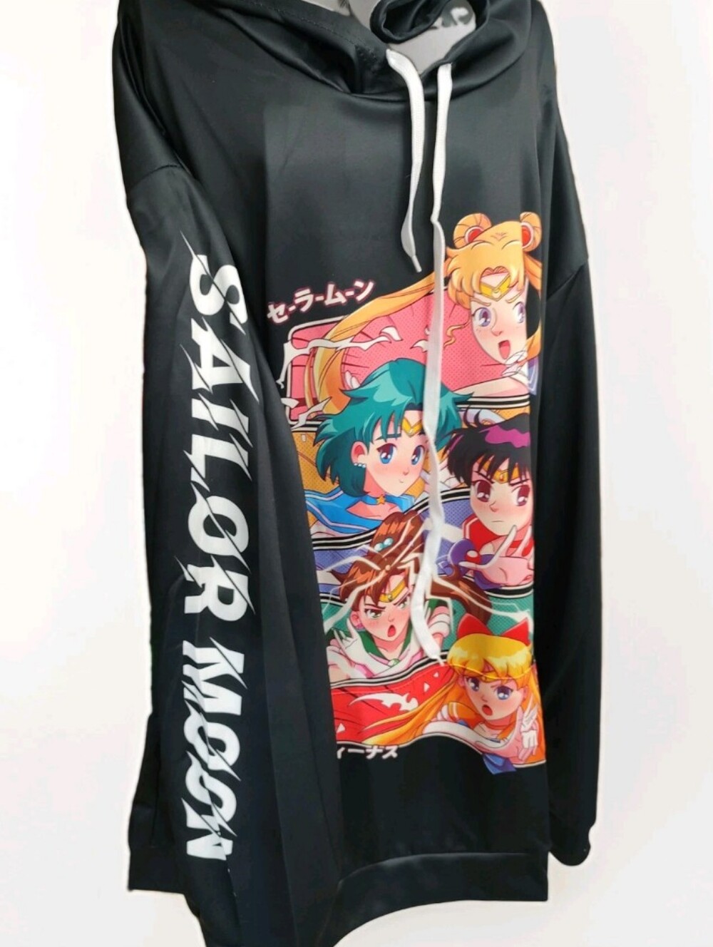 Sailor Moon Hoodie Lg Black Unisex Guardians Anime' Pretty Oversized Primark?
